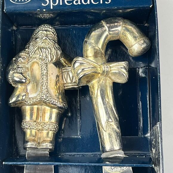IHR Christmas Santa Candy Cane Spreader Set Stainless Steel Handles 5.5" Holiday - Picture 5 of 10